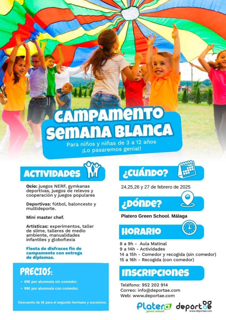 campamento de semana blanca en Málaga 2025