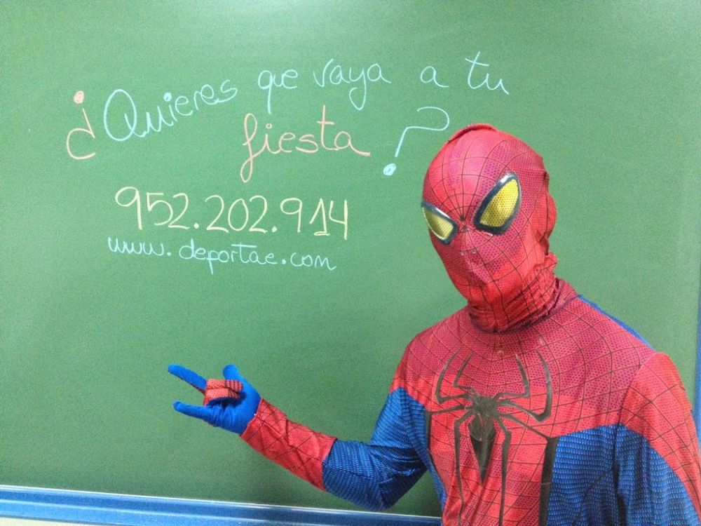 Animación de Spiderman y súper héreoes en Málaga