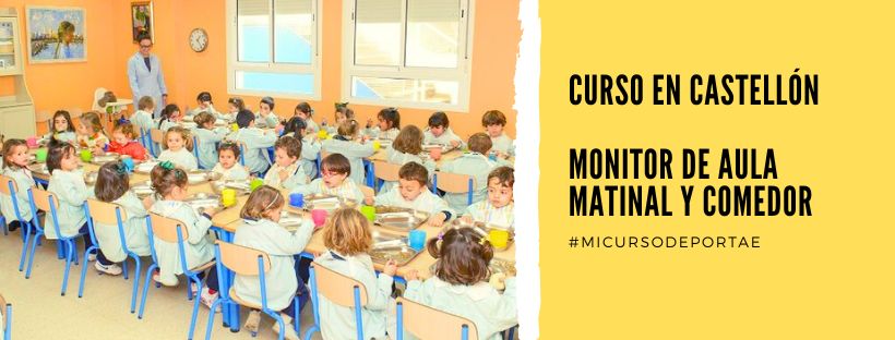 Curso Monitor de aula matinal y comedor en castellon