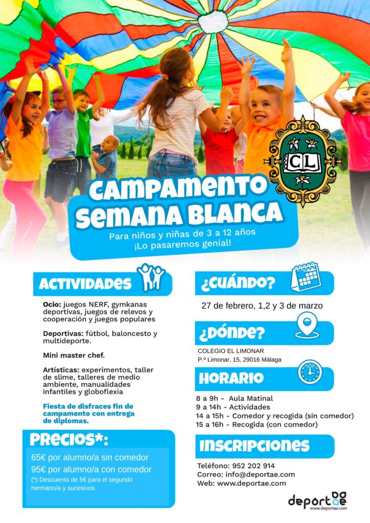 Campamento de Semana Blanca en Colegio el Limonar de Málaga 2023